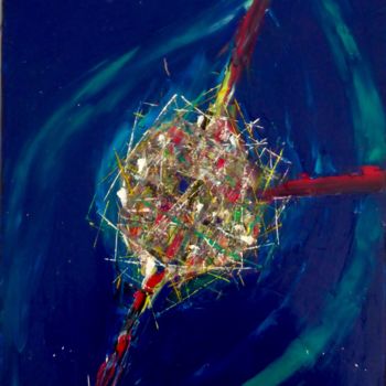 Painting titled "Expression spatiale" by Richard Walter, Original Artwork, Oil