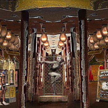 Arte digitale intitolato "Peep Show Coney Isl…" da Richard Dodds, Opera d'arte originale