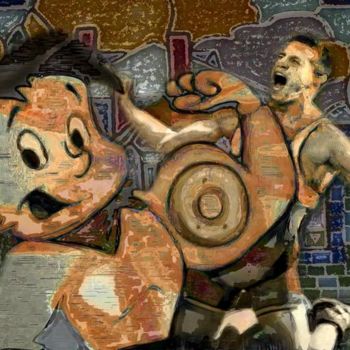 Arte digital titulada "The Cheerio Kid" por Richard Dodds, Obra de arte original
