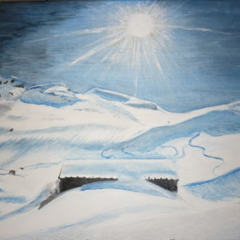 Painting titled "Soleil d'hiver en m…" by Dominique Richard, Original Artwork, Acrylic