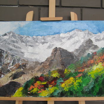 Картина под названием "Горы Осетии" - Ричард, Подлинное произведение искусства, Масло