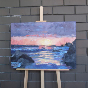 Картина под названием "Морской закат" - Ричард, Подлинное произведение искусства, Масло