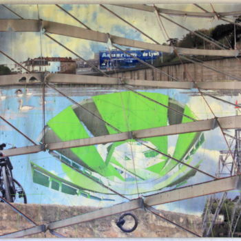 Pintura intitulada "" L'œil vert "" por Richard Magan Ac, Obras de arte originais, Foto Montagem