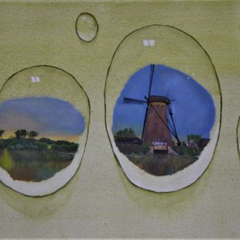 Pintura intitulada "The Waterdrop Colle…" por Richard Post, Obras de arte originais, Óleo