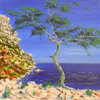 Malerei mit dem Titel "Calanques" von Richard Sauzeau, Original-Kunstwerk