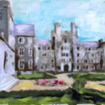 Painting titled "Duke University Med…" by Riche Robertson, Original Artwork, Oil