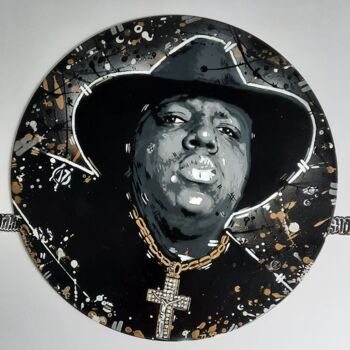 Schilderij getiteld "Notorious B.I.G" door Ricky 400ml, Origineel Kunstwerk, Acryl