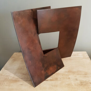 Sculpture titled "Geometric fases" by Ricky Reese, Original Artwork, Metals