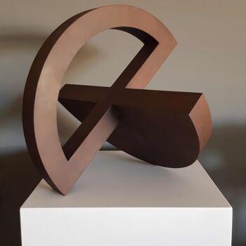 Scultura intitolato "Equilibrio abstracto" da Ricky Reese, Opera d'arte originale, Acciaio inossidabile