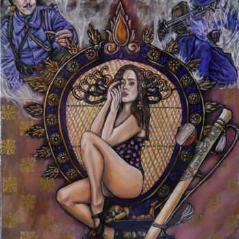 "Mata Hari" başlıklı Tablo Ricou' tarafından, Orijinal sanat, Guaş boya