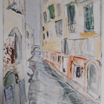 Картина под названием "Canal in Venice" - Richard Ward, Подлинное произведение искусства, Гуашь