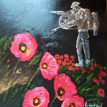 "Let the red poppies…" başlıklı Tablo Richard Ward tarafından, Orijinal sanat, Akrilik