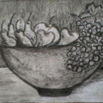 Painting titled "Fruits" by Rachida Mahiout, Original Artwork
