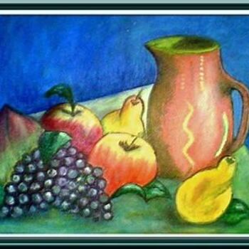 Pittura intitolato "Fruits de saison" da Rachida Mahiout, Opera d'arte originale