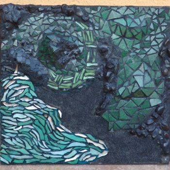 Sculpture intitulée "Caldera de Taburien…" par Riegas, Œuvre d'art originale, Mosaïque