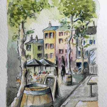 Painting titled "Mâcon.jpg" by Co.Riet, Original Artwork, Watercolor