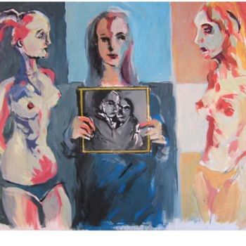 Painting titled "les trois soeurs" by Jean Laurent Rieth, Original Artwork