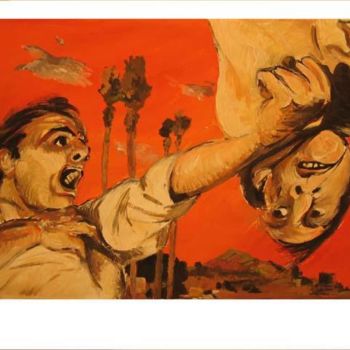 Painting titled "boxing hollywood" by Jean Laurent Rieth, Original Artwork