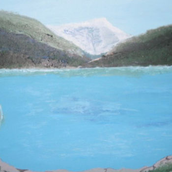Pittura intitolato "lago" da Aldo Riflettivo, Opera d'arte originale
