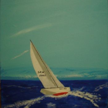 Pittura intitolato "vela" da Aldo Riflettivo, Opera d'arte originale