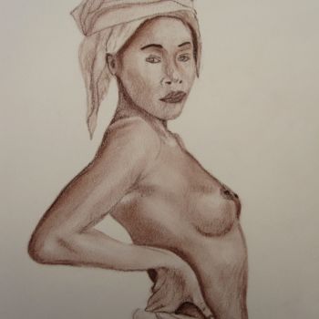 Dibujo titulada "Gaela" por Rifre, Obra de arte original, Pastel