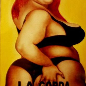 Painting titled "La gorda" by Rigel Herrera, Original Artwork