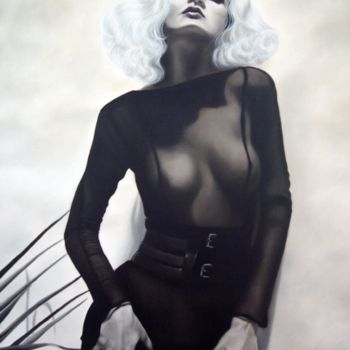 Painting titled "Black Dahlia, my da…" by Rigel Herrera, Original Artwork