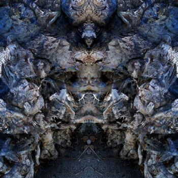Цифровое искусство под названием "Bioacid Temple" - M. Rignol Rogliano, Подлинное произведение искусства, Манипулированная ф…