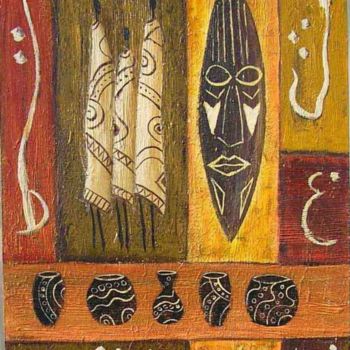 Peinture intitulée "Retales africanos" par Ricardo De Cádiz, Œuvre d'art originale