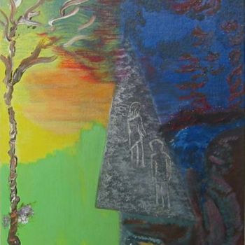 Painting titled ""twilightzone" by Riitta Johnson, Original Artwork