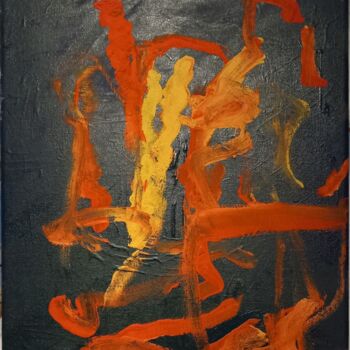 Painting titled "Painting "Hellfire"" by Rikortgallery, Original Artwork, Acrylic