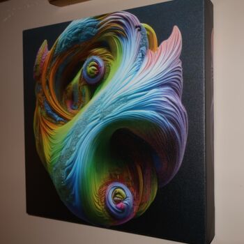 Painting titled "RIKXECOM Color Swirl" by Rikxecom, Original Artwork, Acrylic