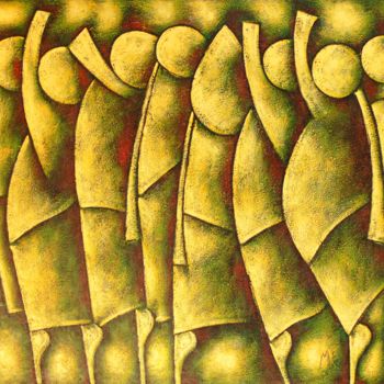 Pittura intitolato "cammino verso la bu…" da Malè, Opera d'arte originale, Olio