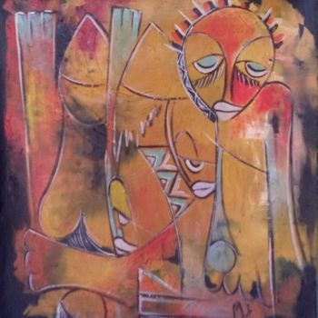 Pittura intitolato "nella notte" da Malè, Opera d'arte originale, Acrilico