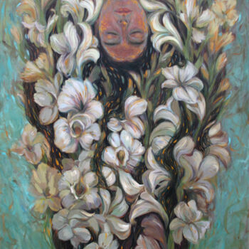 Malarstwo zatytułowany „Awakening (when God…” autorstwa Rima Azatyan, Oryginalna praca, Olej