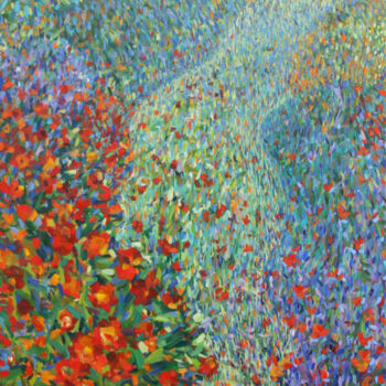 제목이 "The beautiful day 1"인 미술작품 Rima Azatyan로, 원작, 기름 나무 들것 프레임에 장착됨