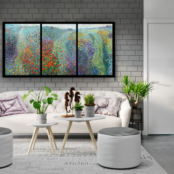 Pintura titulada "Triptych. The beaut…" por Rima Azatyan, Obra de arte original, Oleo