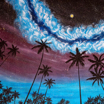 Картина под названием "FANTASTIC STARLIGHT…" - Rimma Savina, Подлинное произведение искусства, Акрил