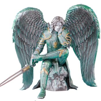 Скульптура под названием "Небесный воин" - Римский Мастер, Подлинное произведение искусства, Дерево