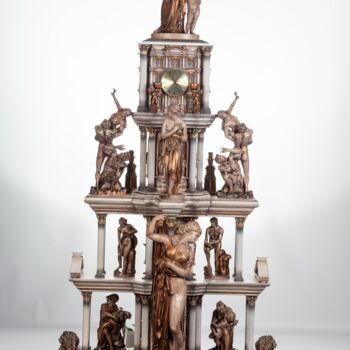 Sculpture intitulée "Напольные часы "Вен…" par Rimskii Master, Œuvre d'art originale, Bois