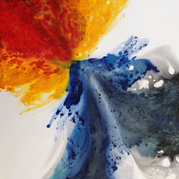 Malerei mit dem Titel "Eruption of Joy" von Ritzi, Original-Kunstwerk, Acryl