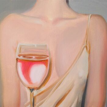 Malerei mit dem Titel "Thirst" von Rina Vinch, Original-Kunstwerk, Öl