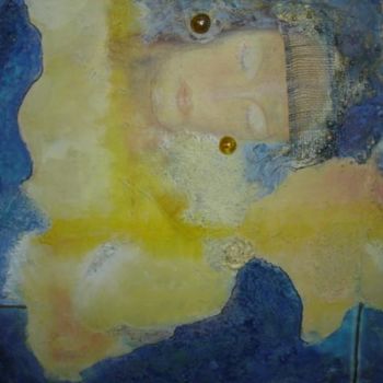Painting titled "l'humanité endormie" by Rina Curiel, Original Artwork