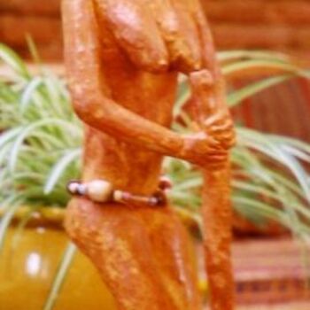 Sculpture titled "femme d'afrique" by Rina Curiel, Original Artwork