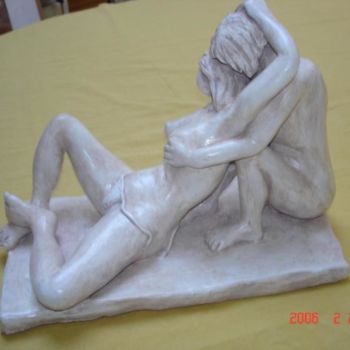 Sculpture intitulée "union des contraires" par Rina Curiel, Œuvre d'art originale