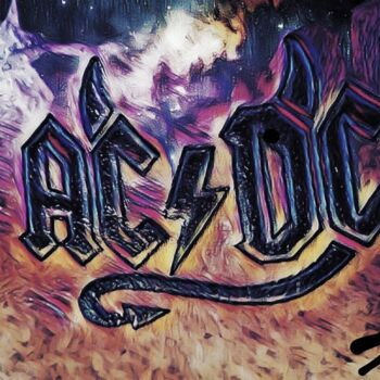 Malerei mit dem Titel "AC&DC" von Dan Rinaldo, Original-Kunstwerk, Acryl