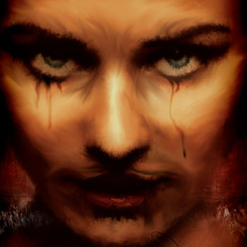 Digital Arts titled "The Tears of an Ang…" by Rinaldo Mendes, Original Artwork, Digital Painting