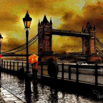 Digital Arts titled "The Tower Bridge as…" by Rinaldo Mendes, Original Artwork