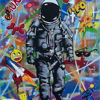 Painting titled "Space Fun" by Rinalds Vanadzins, Original Artwork, Acrylic