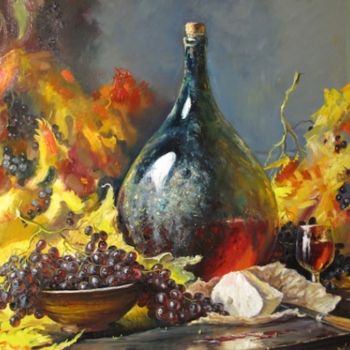 Картина под названием "Vieux vin" - Rinat Animaev, Подлинное произведение искусства